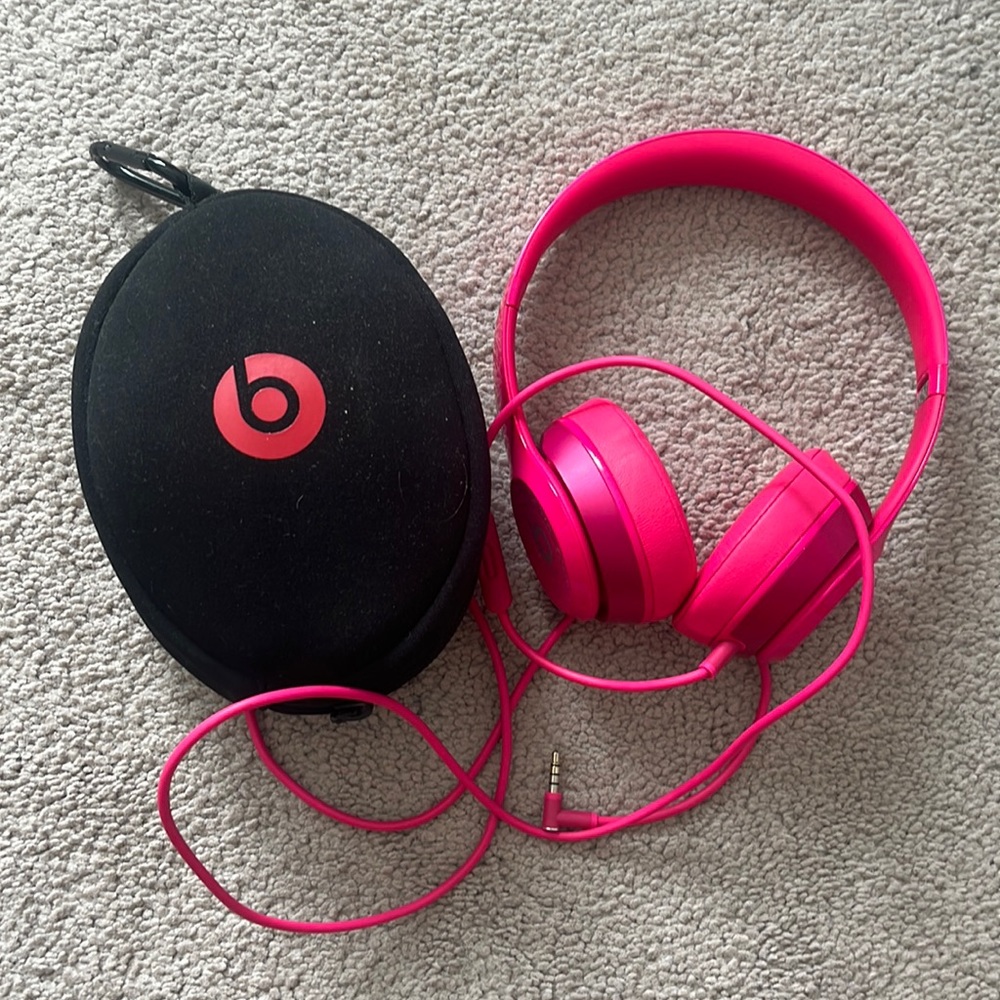 pink beats headphones